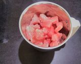 A picture of step 2 of Watermelon sorbet.