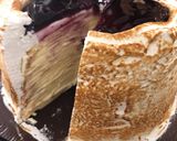 Foto langkah ke 6 dari resep Mille Crepes (Blueberry Cheesecake).