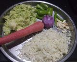 A picture of step 1 of Oil free Paneer Manchurian.