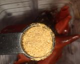 A picture of step 2 of Gorditas Stuffed with Shredded Beef in Red Chile Sauce.