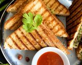 A picture of step 11 of Thecha Cheese Sandwich.