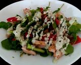 A picture of step 6 of My Left over chicken with Salad & Yogurt Mint Sauce.