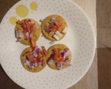 A picture of step 3 of Sev puri.
