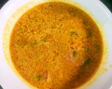 A picture of step 3 of Prawns Khao Suey.