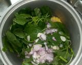 Foto langkah ke 4 dari resep Sayur Bayam+Jagung dan Tempe.