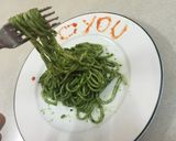 Hình bước làm 11 của món Mì udon xào cải bó xôi