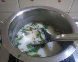 A picture of step 4 of Falahari moraiya Khichdi and kadhi.