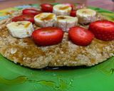 Foto del paso 3 de la receta: Tortitas de avena con fresa, plátano y miel de Palma