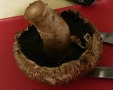 A picture of step 1 of Stuffed mushroom cups.
