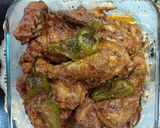 A picture of step 2 of Chicken achari.