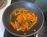 A picture of step 3 of Korean Bibimbap (Vegetarian).