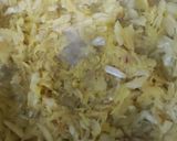 A picture of step 3 of Khoya mater paneer.