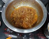A picture of step 2 of Kolhapuri Misal Pav.
