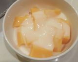 Foto langkah ke 4 dari resep Puding jelly susu rasa mangga + fla.