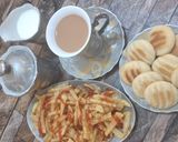 A picture of step 3 of Dodh wali chai.