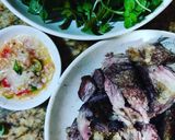 Hình bước làm 3 của món Sườn bò non nướng mọi chấm muối ớt 🥩😋
