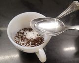 A picture of step 1 of Hand beaten coffee.