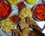 صورة لخطوة 4 من وصفة فراخ مقرمشة 🍗🍟 وأرز أصفر مصري 🍚