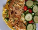 Quick asparagus, spring onion and cheddar omlet recipe step 3 photo