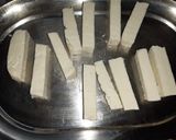 A picture of step 1 of French fries corn potato paneer drum stick.