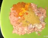 A picture of step 1 of Mutton seekh kabab.