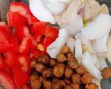 A picture of step 1 of ⭐ Diet Water Chestnut– Black Chickpea Bhel.