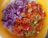 A picture of step 2 of Bandashe (Hausa Burger).
