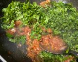A picture of step 2 of Dal Palak.