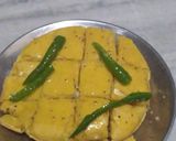 A picture of step 4 of Gujarati Dhokla.