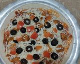 A picture of step 7 of Fajita pizza. 🇲🇽🇲🇽🇲🇽 🍕🍕.