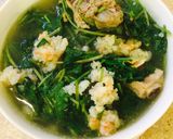 Hình bước làm 6 của món Canh rau má nấu với tôm !