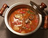 Foto del paso 14 de la receta Patatas con ajos y pescado con pimientos picantes