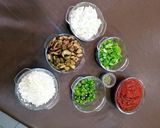A picture of step 1 of Veggie calazone.