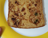A picture of step 3 of Bread toast with besan batter.