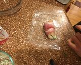 A picture of step 6 of Jalapeño bacon wrapped chicken roll ups.