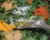 A picture of step 3 of Chawali Subji / Chawalichi Bhaji.