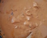 A picture of step 5 of Butter Chicken with Saffron Rice. 😁.