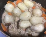 A picture of step 7 of Japanese Taro-Potato with Chicken and Miso.