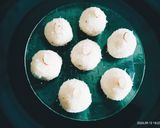 A picture of step 5 of Delicious healthy yummy desiccated coconut ladoo.