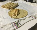 A picture of step 3 of Tacos Dorados.