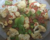 A picture of step 2 of Shimla mirch with mix sabzi.