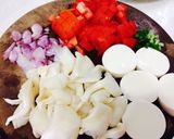 Hình bước làm 1 của món Đậu Nấm sốt cà chua chay