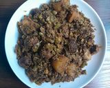A picture of step 7 of Undhiyu.
