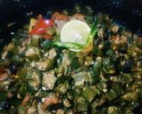A picture of step 7 of Masala Bhindi.