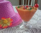 A picture of step 3 of Papaya smoothie 😊😊😊.