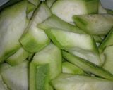 Hình bước làm 2 của món Mướp khía xào thịt bò
