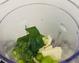 Foto del paso 2 de la receta: Sopa Fría Con Uva Verde, Tofu, Konnyaku, Espinaca, apio!