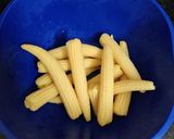 A picture of step 1 of Baby Corn pepper fry.