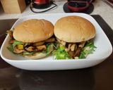 A picture of step 5 of My Fried Chilli Garlic Chicken on Toasted Baps.
