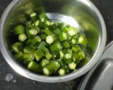 A picture of step 2 of Coconut  okra.
